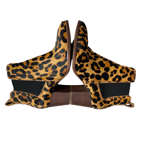Madewell Brown Black Cheetah Print Booties Womens Size 5.5 - Picture 5 of 8